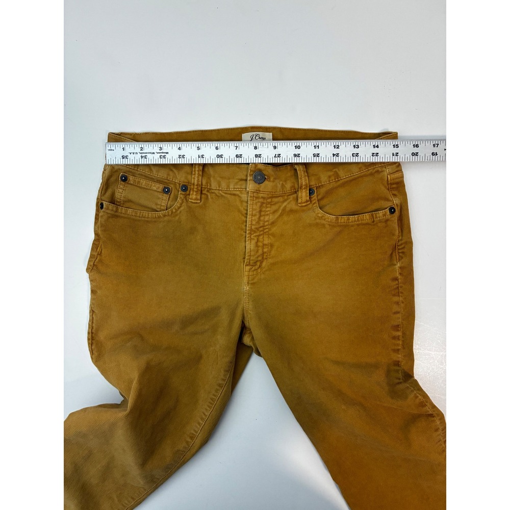 J.Crew Toothpick Corduroy Pants Mustard Yellow Skinny Slim Fit Womens Size 29 - Picture 5 of 8